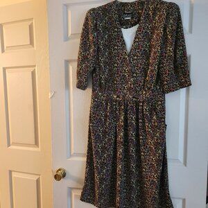 BRELI ORIGINALS made in USA women Dress Vintage size 16 Multicolor short sleeves